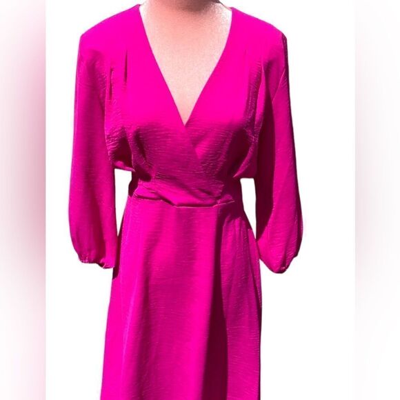 DKNY NWT HOT PINK FUCHSIA MINI DRESS SIZE 2 - Picture 2 of 8